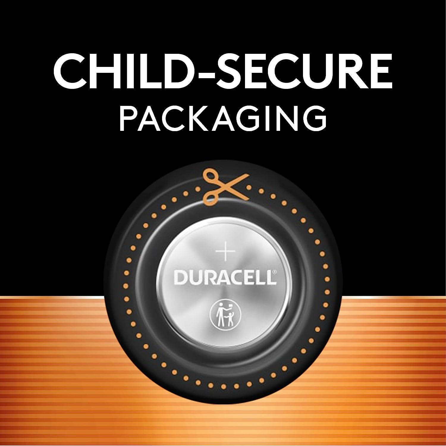 Duracell CR2016 3V Lithium Battery, Child Safety Features, 2 Count Pack,  Lithium Coin Battery for Key Fob, Car Remote, Glucose Monitor, CR Lithium 3