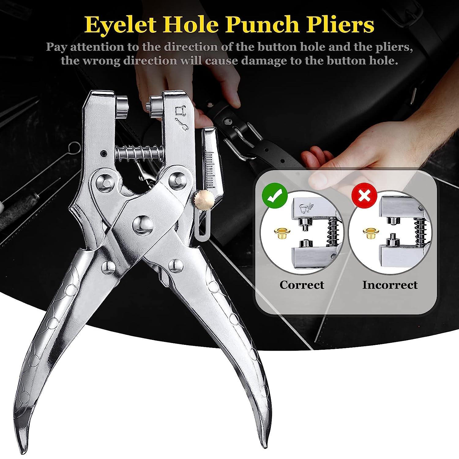 POUPHY Hole Punch Tool, Eyelet Hole Puncher Kits with 3/16 inch