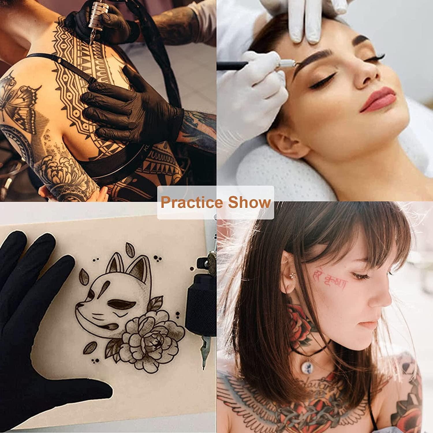 Tattoo Practice Skin - Jconly 20 Sheets 8×6 Double Sides Fake Tattoo Skin,  Microblading Eyebrows or lips to practice skin,for Beginners and