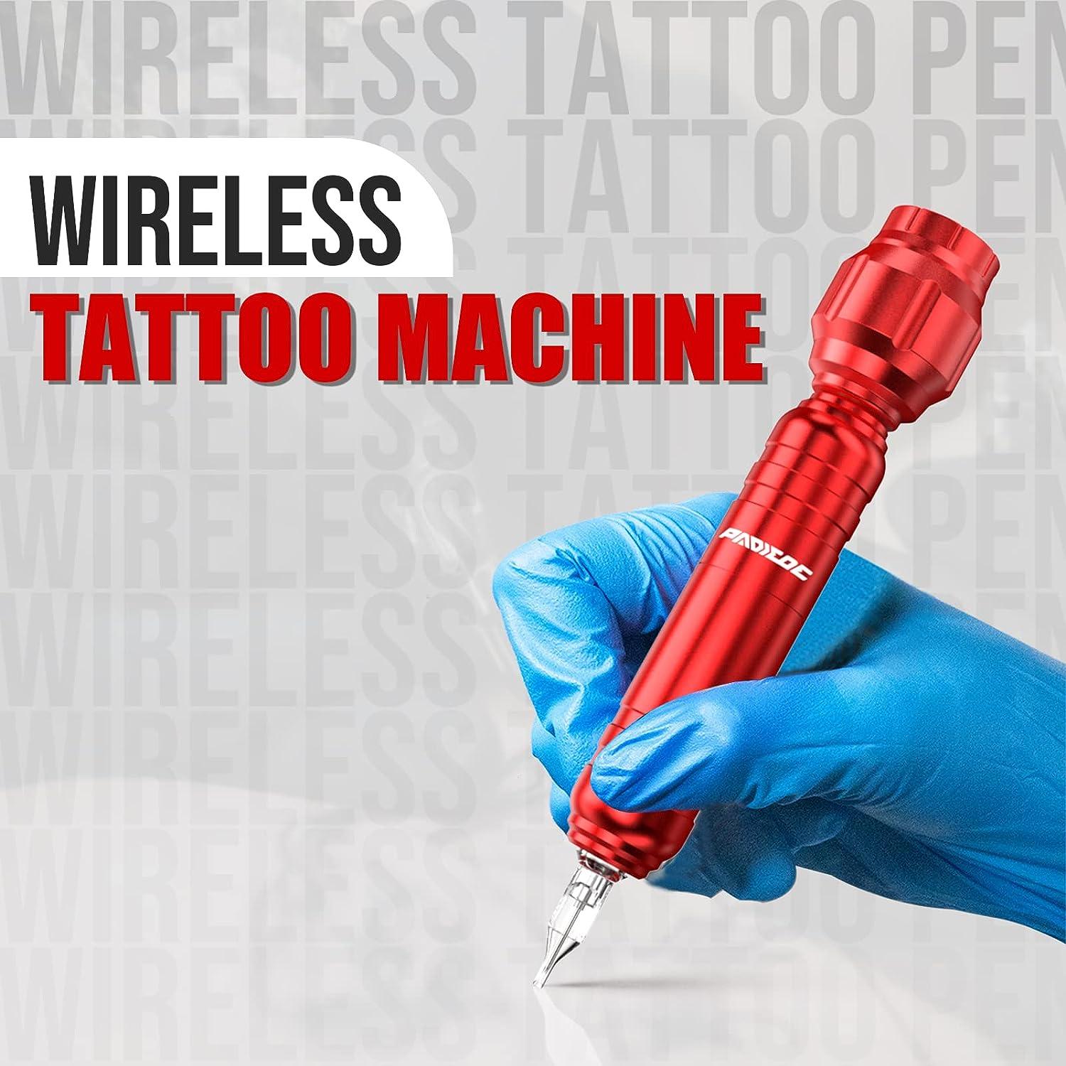 Padieoe Tattoo Gun Kit Wireless Tattoo Machine Kit Rotary Tattoo Kit  Wireless Tattoo Gun Kit Cordless Tattoo Pen Tattoo Supplies for Tattoo  Artist
