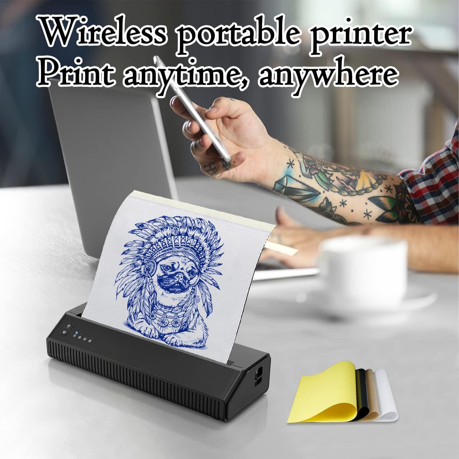 Clear Transfer Stencil Printer Cordless Tattoo Transfer Printer Portable  Machine