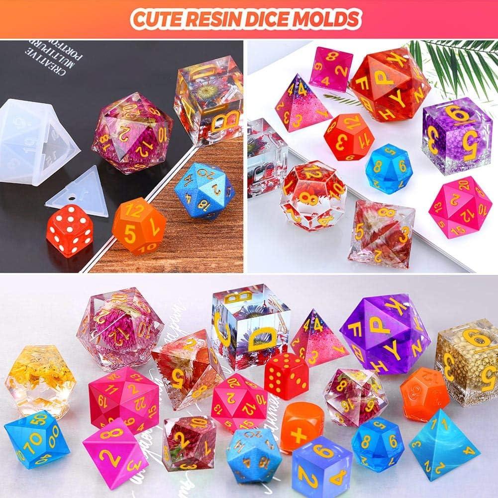 Epoxy Resin Dice Dominoes Chess Molds, Dice Mold #2974-2992 19-Count
