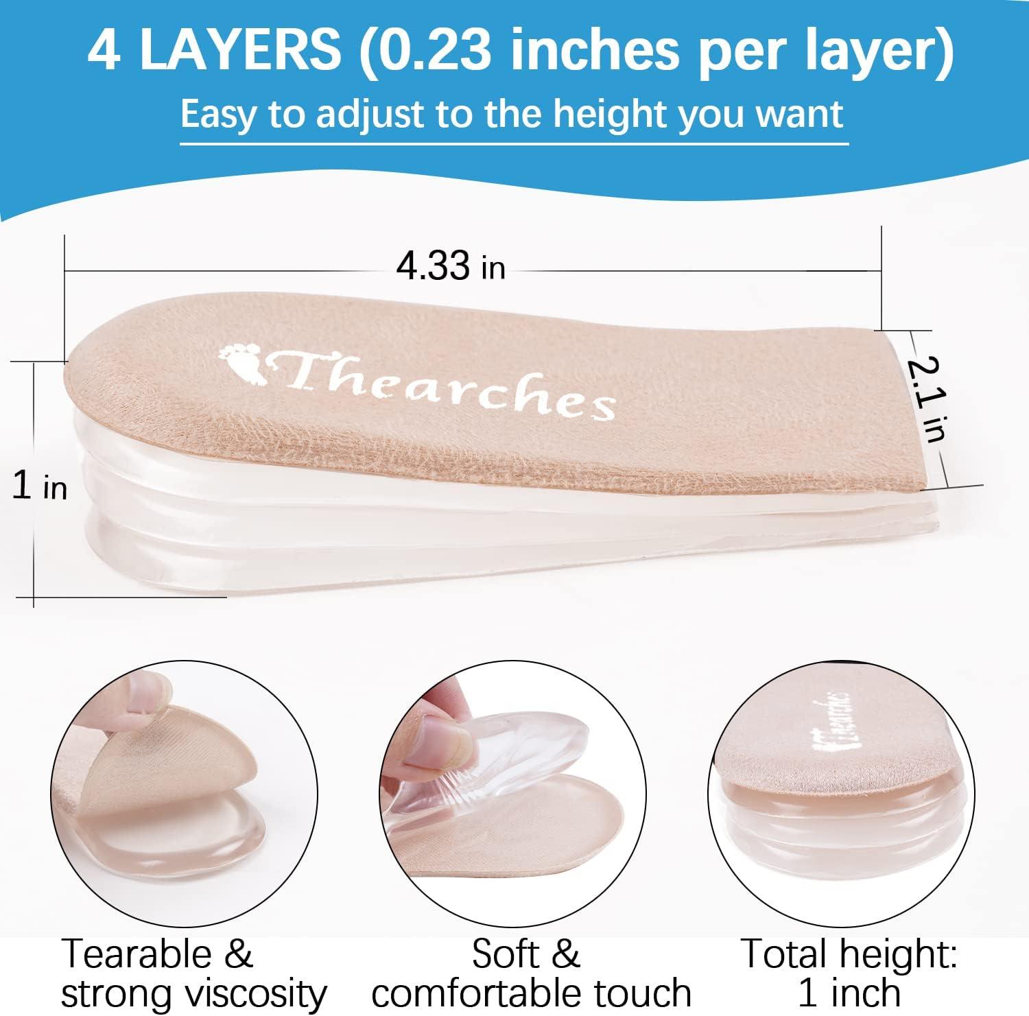 Heel Lifts for Leg Length Discrepancy, Height Increase Insole, Adjustable  Orthopedic Heel Lift Inserts, Heel Pain, Heel Spurs, Achilles Tendonitis,  Comfort Heel Cushion Inserts for Women & Men-Beige 