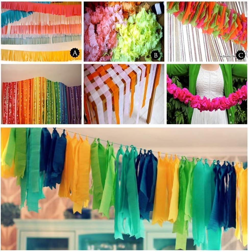 Blue/green Ruffled Crepe Paper Streamers Party Decorations 