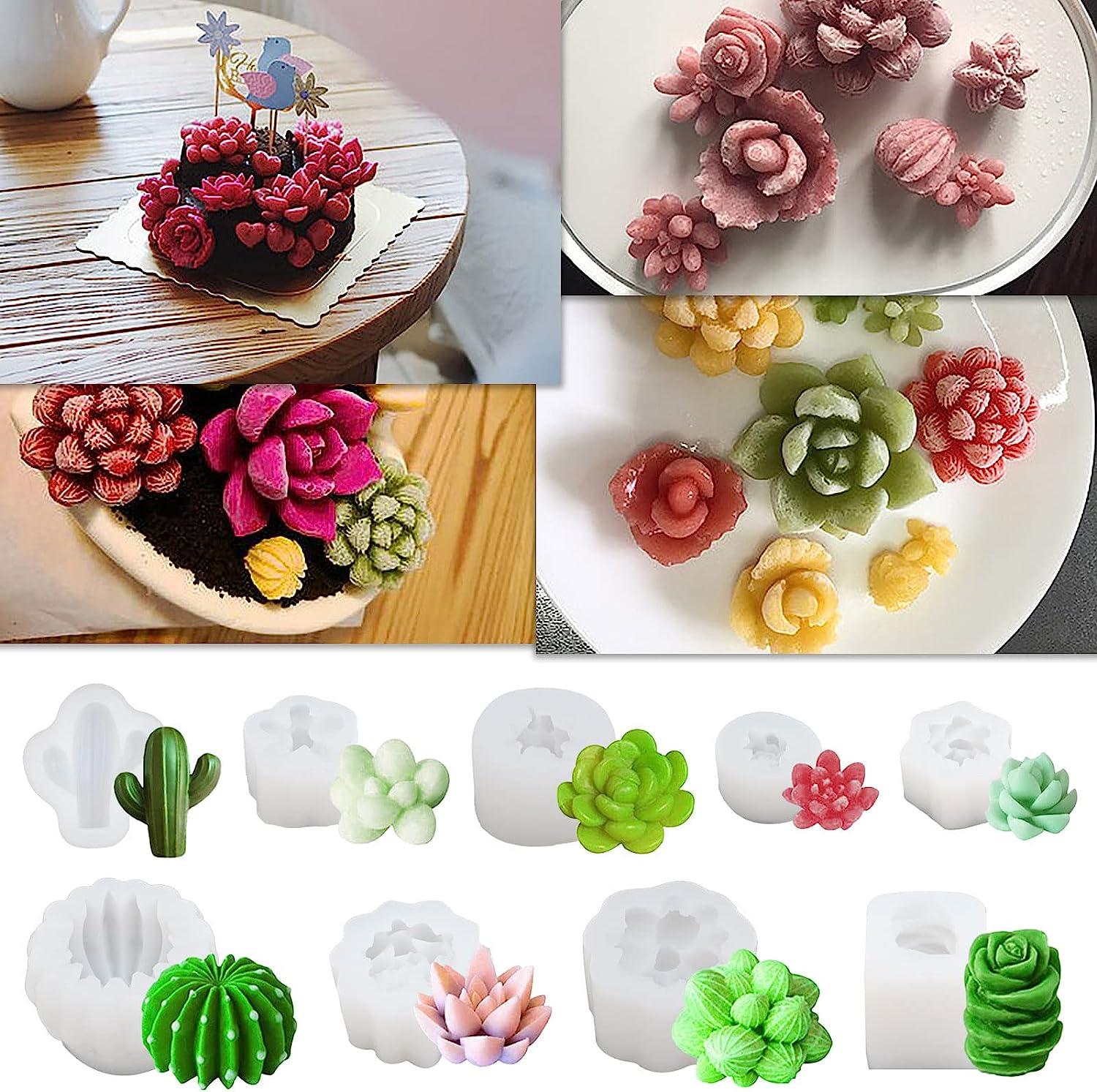 Rose Incense Candle Mold DIY Handmade Flower Cake Decorated