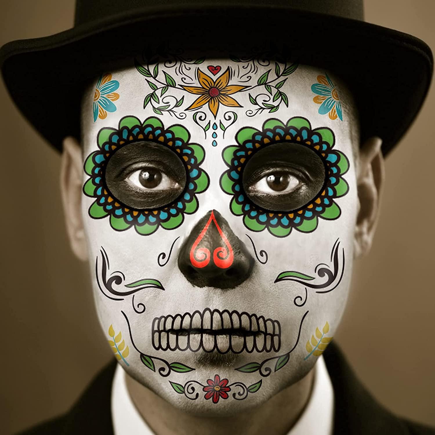day of the dead girl half face paint