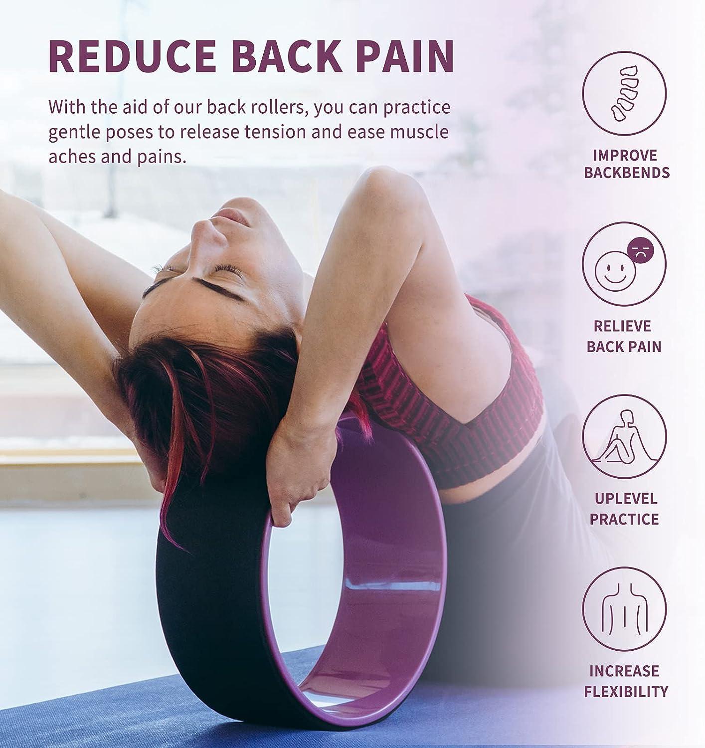Trideer Back Roller & Back Stretcher, Back Pain Relief Products, Yoga Wheel  for Back to Muscle