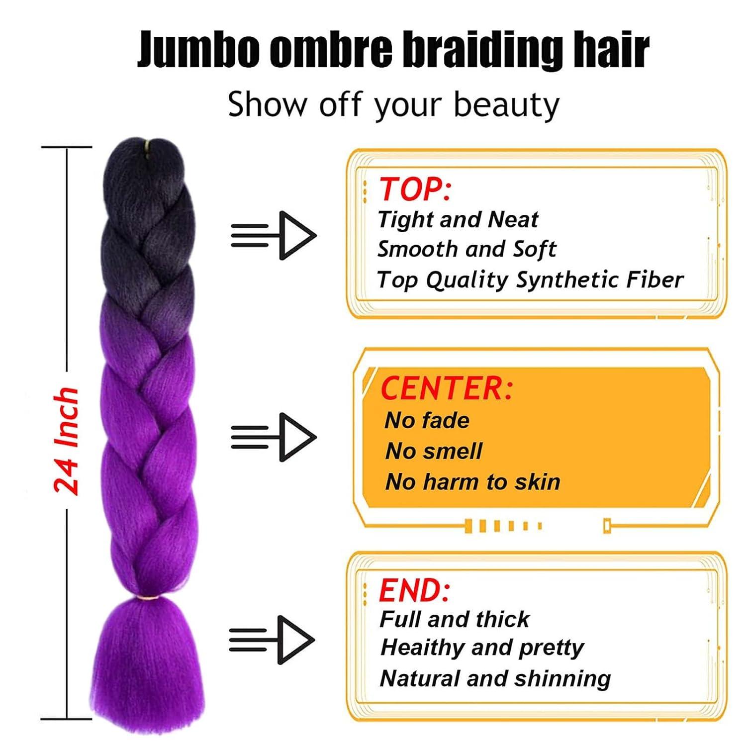Natural Black Cheap Synthetic Kanekalon Jumbo Braiding Hair Pink