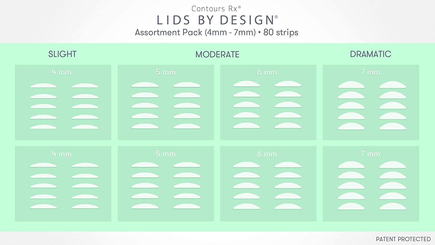 Lids by Design (5mm) Eyelid Correcting Strips for Moderate Lift, 80 Count