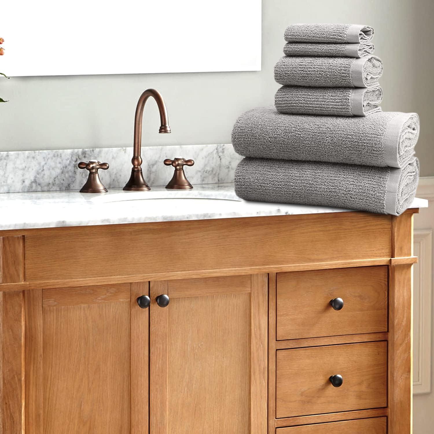 NY Loft 100% Cotton Towel Set, Super Soft and Absorbent Quick-Dry 2 Bath  Towels 2 Hand Towels and 2 Washcloths