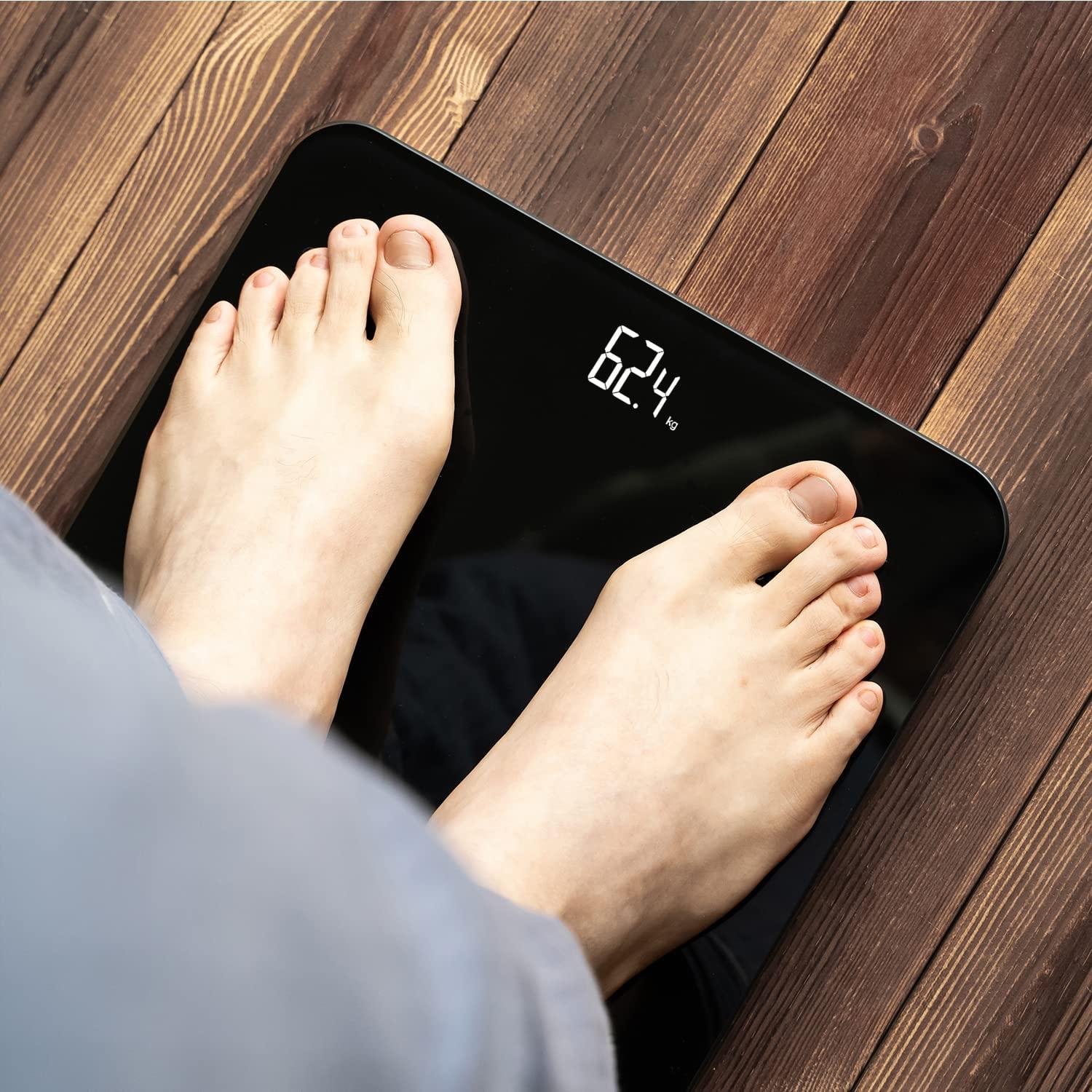 Digital Body Weight Scale Ultra Slim High Precision Bathroom Scale With  Tempered