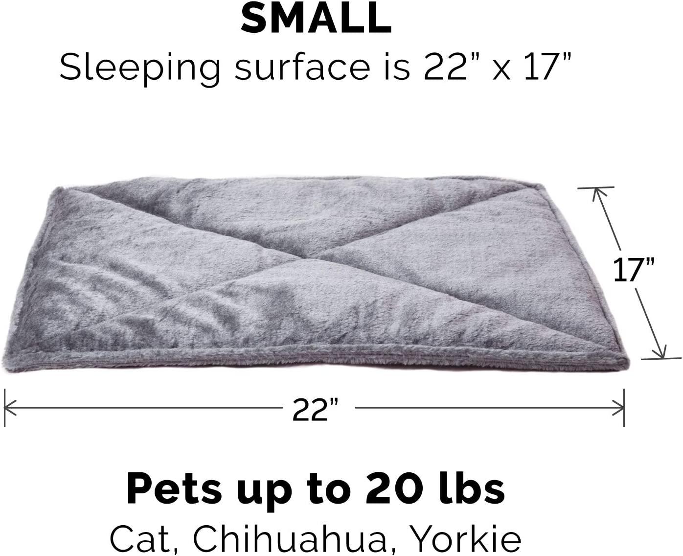 FurHaven ThermaNAP Faux Fur Self-Warming Pet Bed Mat, Snow Leopard