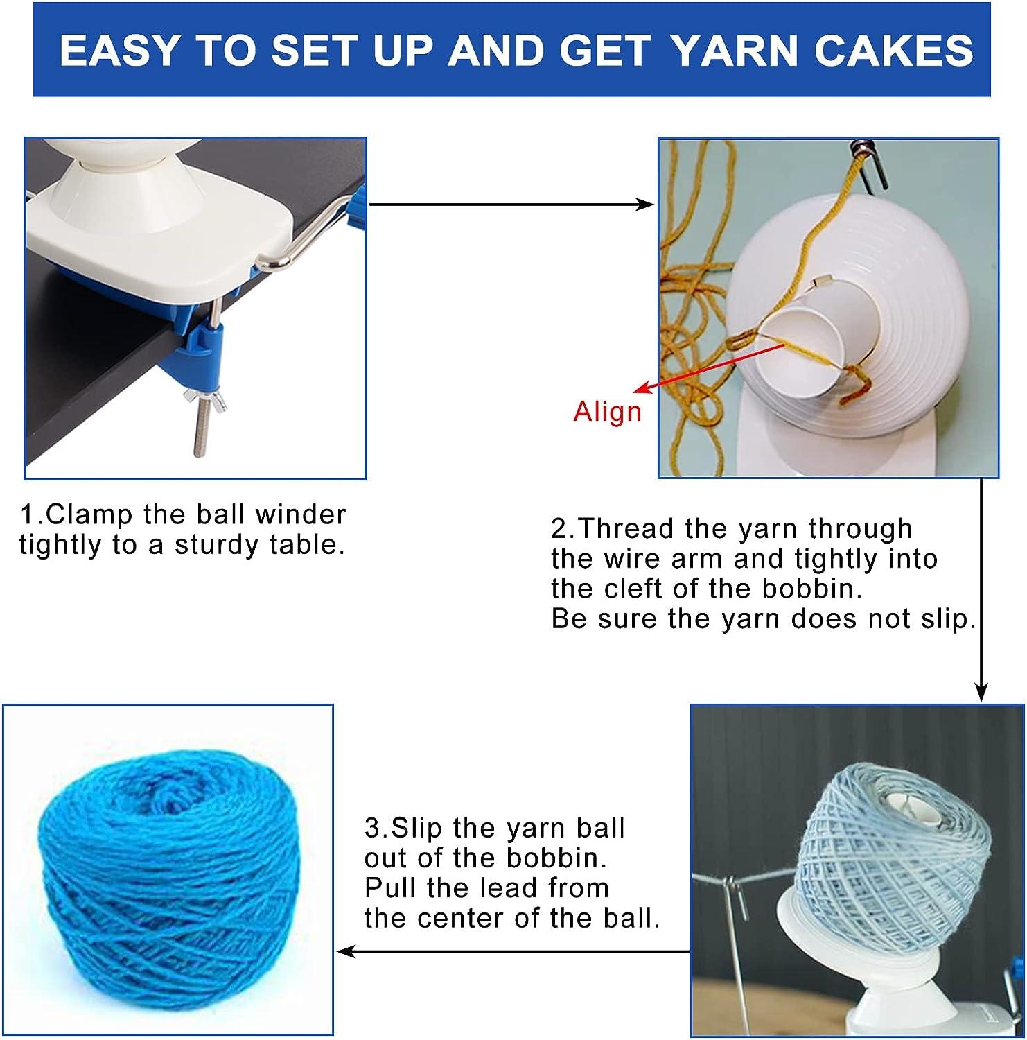 Yarn Ball Winder with Stitch Knitting Needles,Yarn Swift and Ball