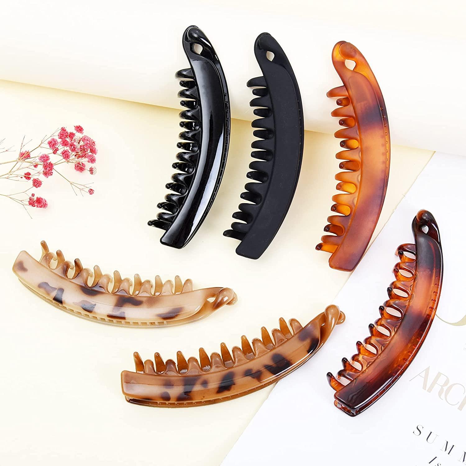 6 Pieces Large Banana Clips Big Banana Hair Clips for Thick hair,Non-slip  Ponytail Holder Clip for Women and Girls,6 Colors : : Beauty &  Personal Care