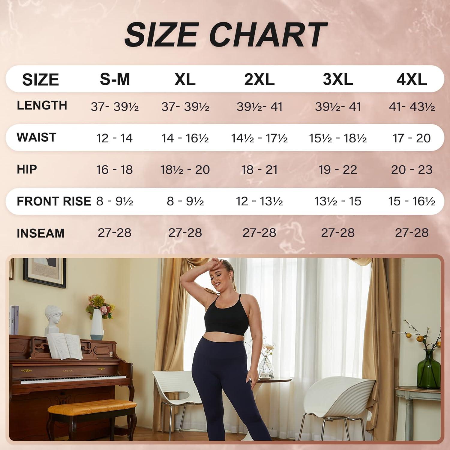 YOLIX 2 Pack Plus Size Leggings with Pockets for Women, 2X 3X 4X High  Waisted Black Workout Leggings