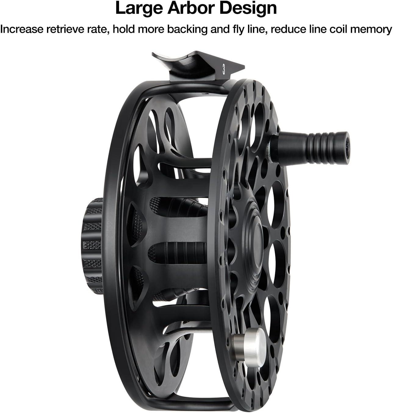  EMUKOEP 9/10 Fly Fishing Reel Full Sealing Bearing with Relief  Force Mini Metal Fly Fishing Wheel (Black) : Sports & Outdoors