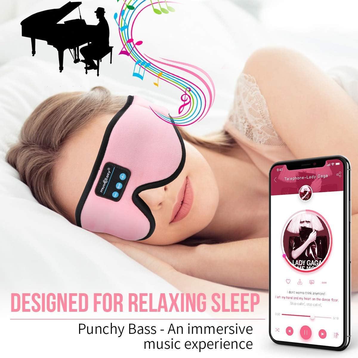 MUSICOZY Sleep Headphones 3D Bluetooth 5.2 Headband Wireless Sleep Mas
