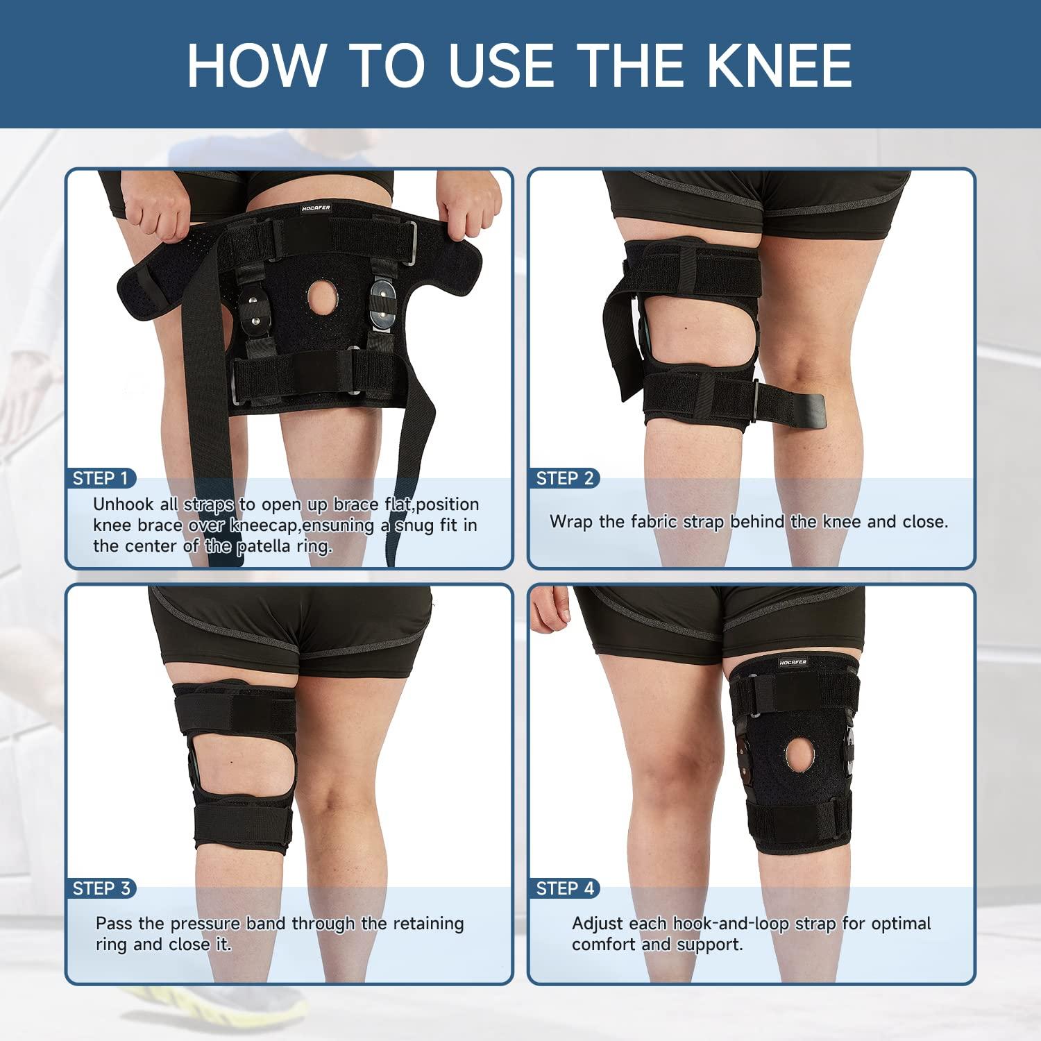 Knee Braces, Patella Stabilizing Knee Support for Arthritis, Adjustable  Compression Wrap for Joint Pain Relief, ACL, Arthritis Pain, Torn Meniscus  Support, Knee Sleeves for Men & Women (L) price in Egypt