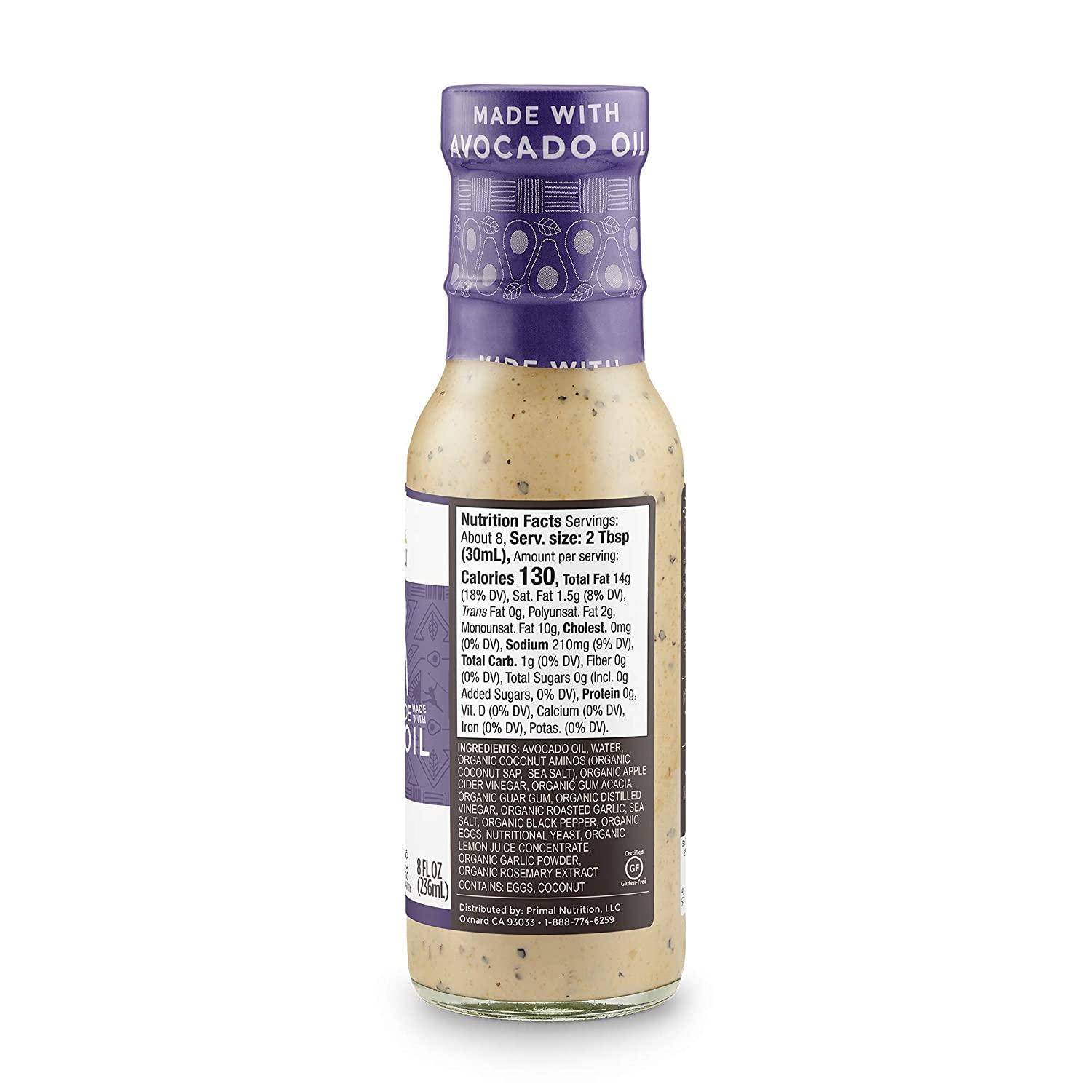 Primal Kitchen Caesar Salad Dressing & Marinade made with Avocado Oil,  Whole30 Approved, Paleo Friendly, and Keto Certified, 8 Fluid Ounces