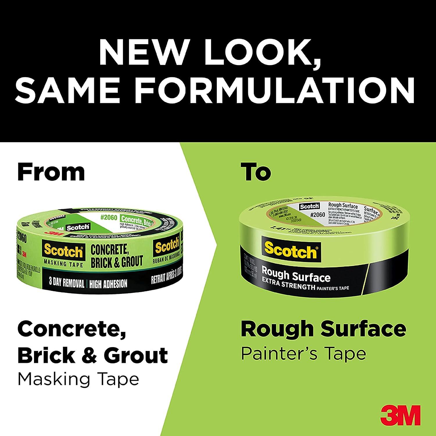 Scotch Rough Surface Extra Strength Painter's Tape Green Tape Protects  Surfaces and Removes Easily Rough Surface Painting Tape for Indoor and  Outdoor Use 0.94 Inches x 60.1 Yards 1 Roll