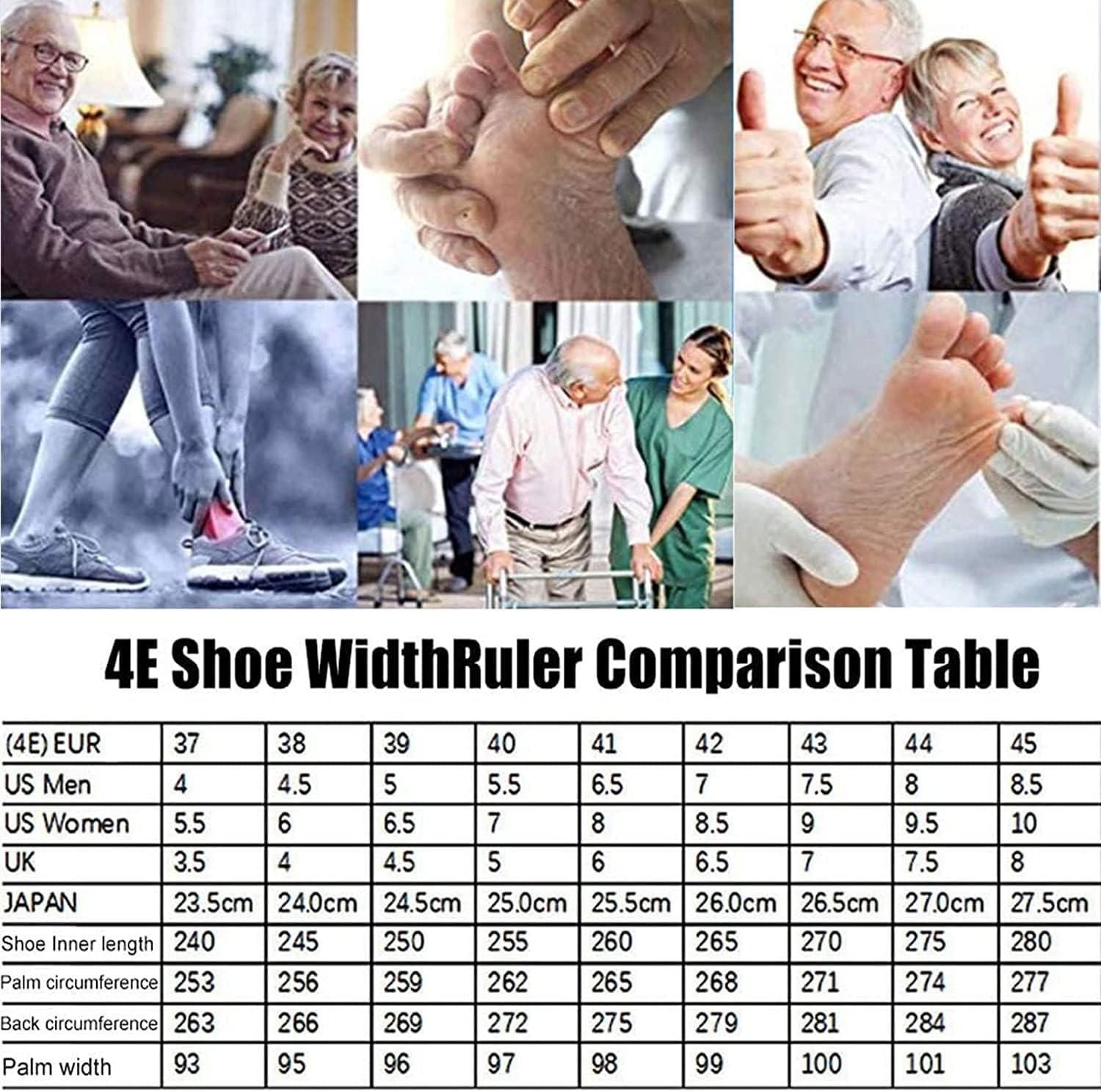 ZBJH Extra Wide Diabetic Shoes with Swollen Feet Wide Fit Large Size  Arthritis Edema Feet Footwear Breathable Lightweight Air Cushion Walking  Shoes for Women 22.9.2 (Color : A04 Size : 44)