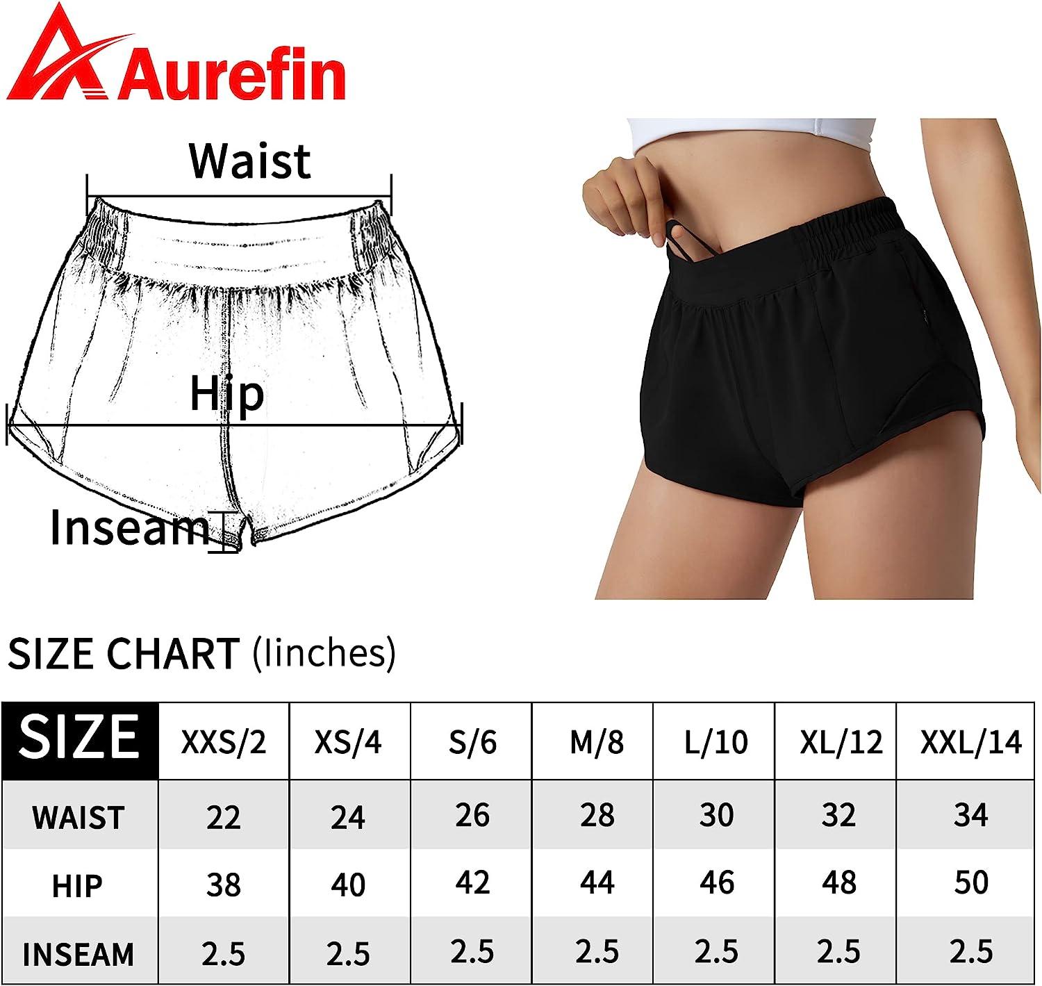 THE GYM PEOPLE Women's High Waist Running Shorts with Liner Athletic Hiking Workout  Shorts Zip Pockets (Black, Small) at  Women's Clothing store