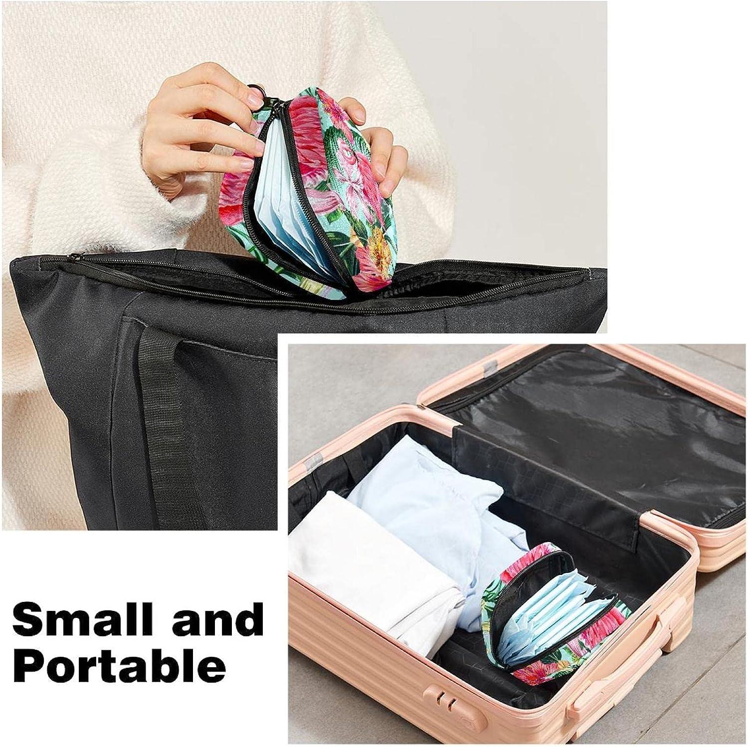 Flamingo Period Pouch Portable Tampon Storage Bag for Sanitary Napkins Tampon  Holder for Purse Feminine Product
