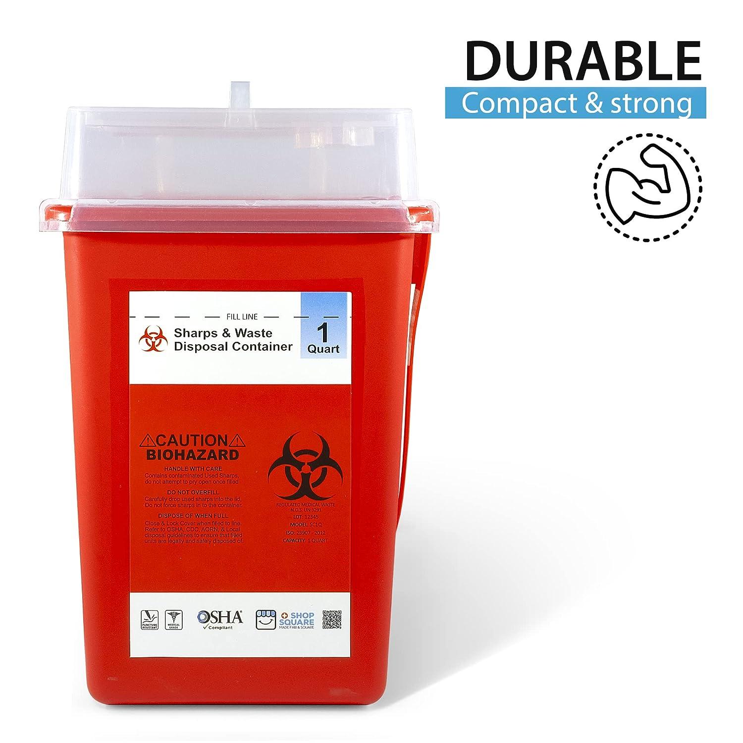 Sharps Container, Sharps Containers for Home Use, Needle Disposal ...
