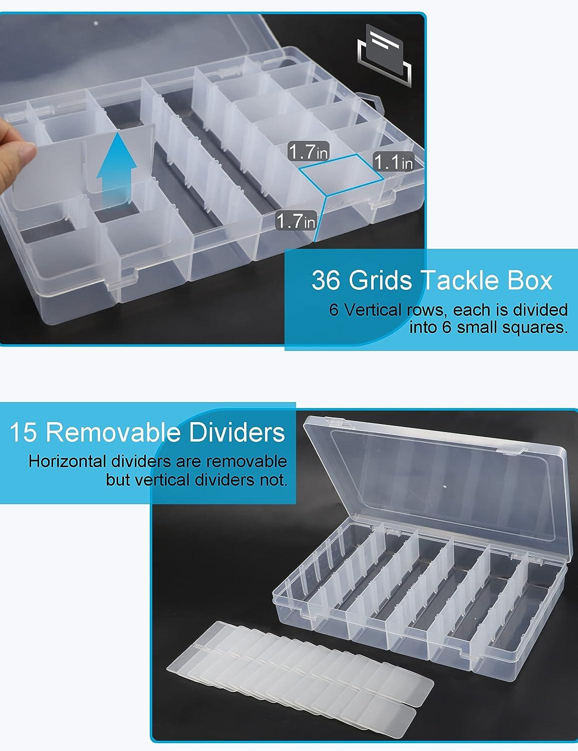8/10/15/24/36 Removable Compartment Bead Storage Plastic Box Organizer  Container