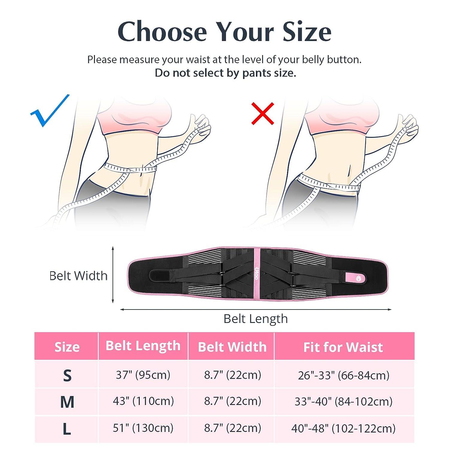 Utoo Back Brace for Lower Back Pain Women Men with Removable Lumbar Pad  Comfortable Lumbar Support Belt for Heavy Lifting Work Back Support Belt  with 7 Stays to Efficiently Relief Sciatica Pain-M