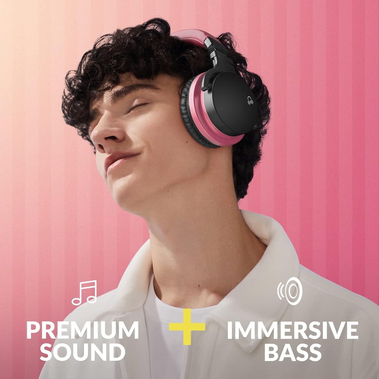 MOVSSOU E7 Active Noise Cancelling Headphones Bluetooth Headphones