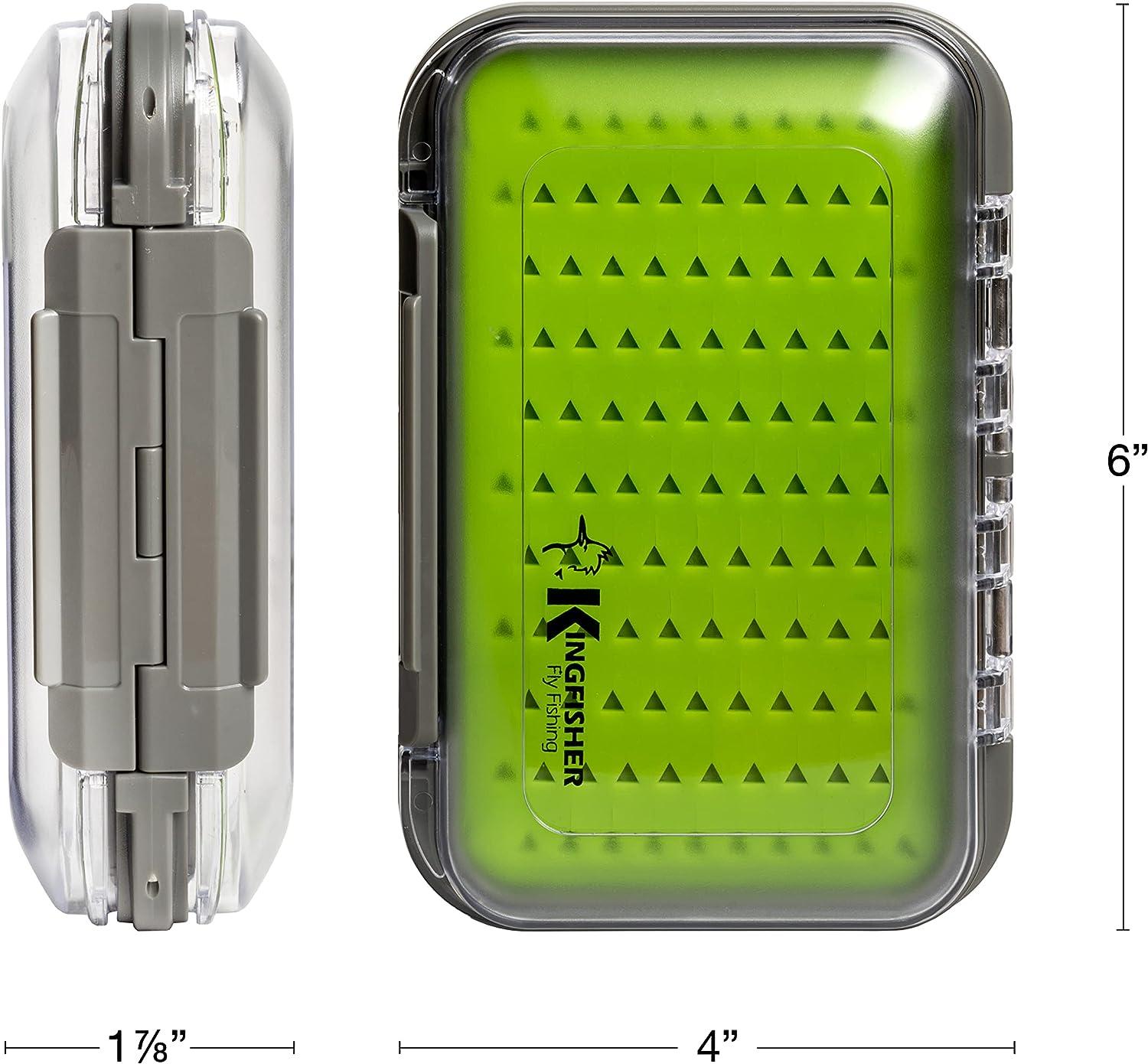 Kingfisher Fly Fishing Waterproof Double Sided Clear Silicone Fly Box  X-Small