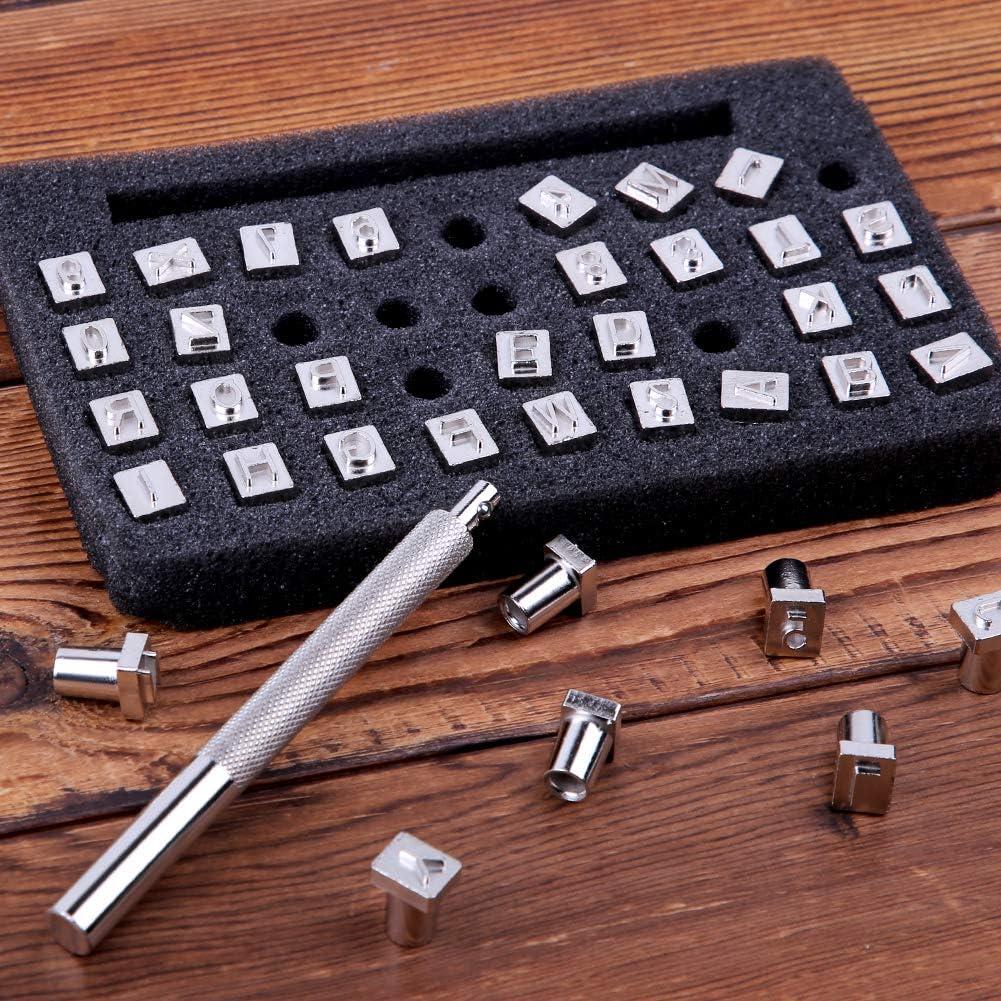 Branded 36pcs/set Metal Alphabet Letter Punch Stamps for Leather Craft DIY  Stamping Tool