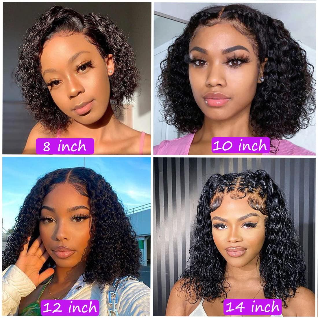 16 Inches Bob Braided Wigs Synthetic 13x4 Lace Frontal Short Afro Braided  Hair