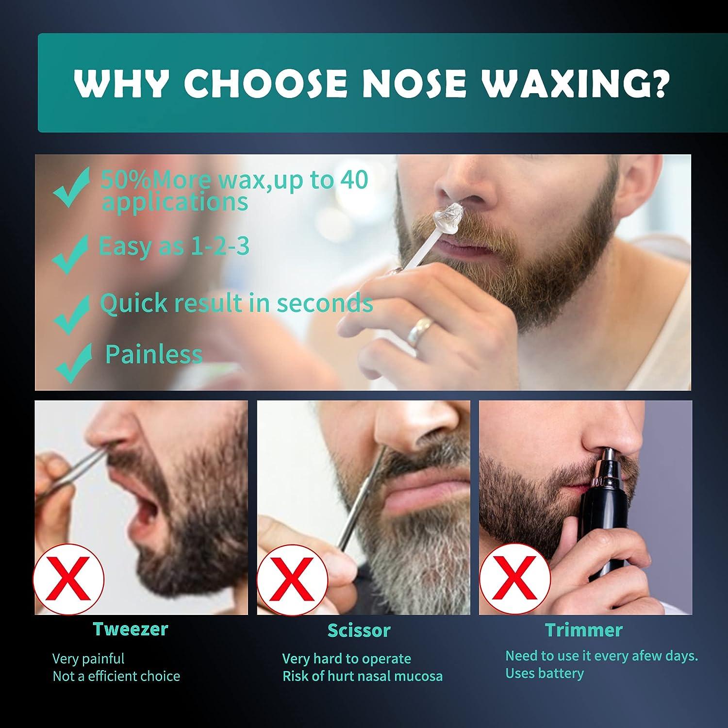 Nose Ear Hair Removal Wax Kit Sticks Easy Mens Nasal Waxing