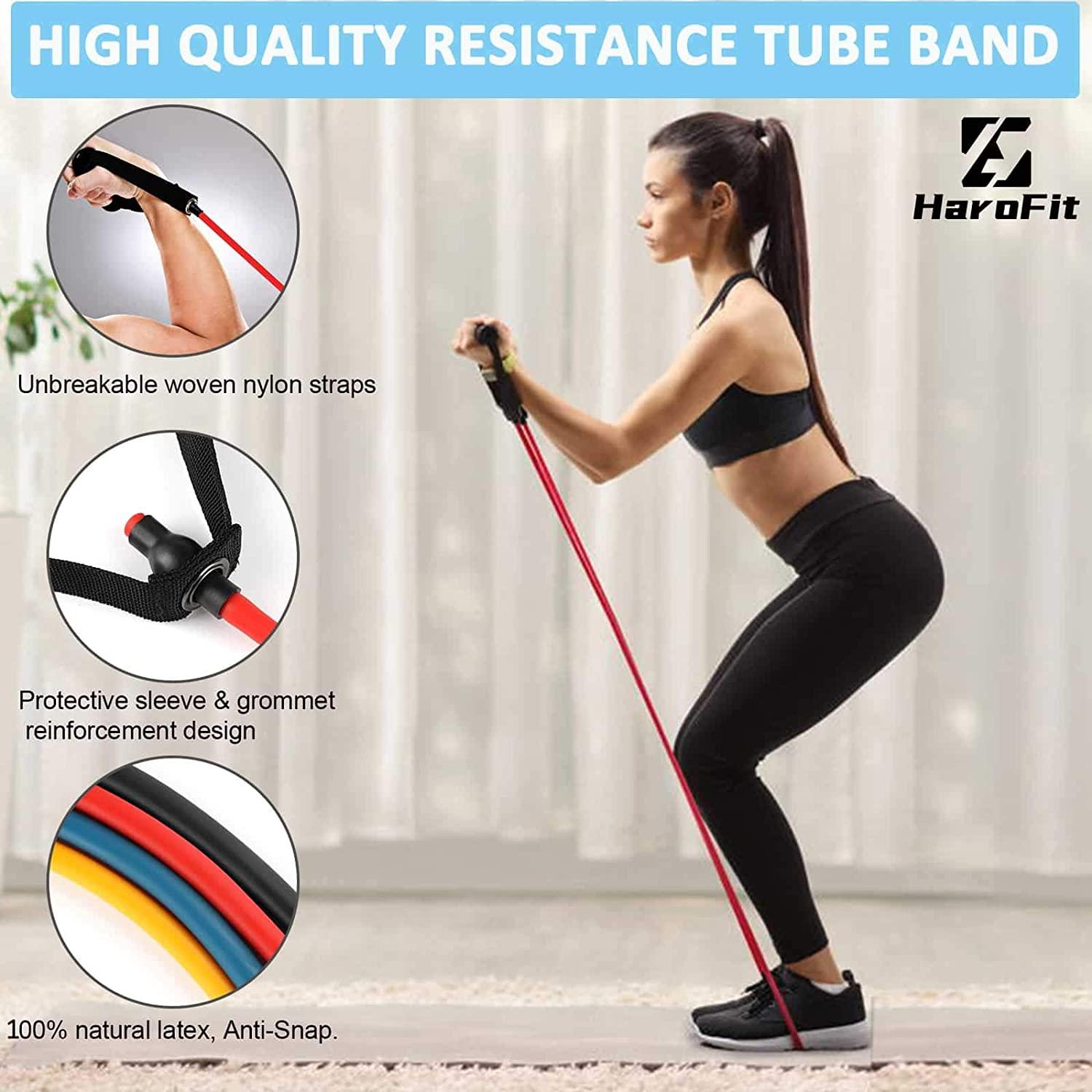 HaroFit Single Resistance Bands with Handles - Exercise Bands