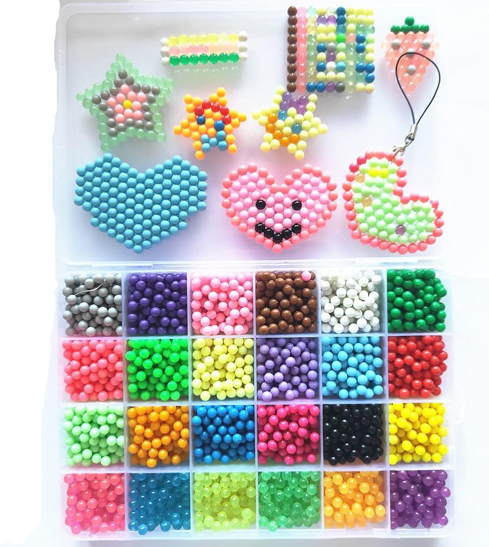 Kalolary Water Fuse Beads Kit 3600 beads 24 colours Bead Refill