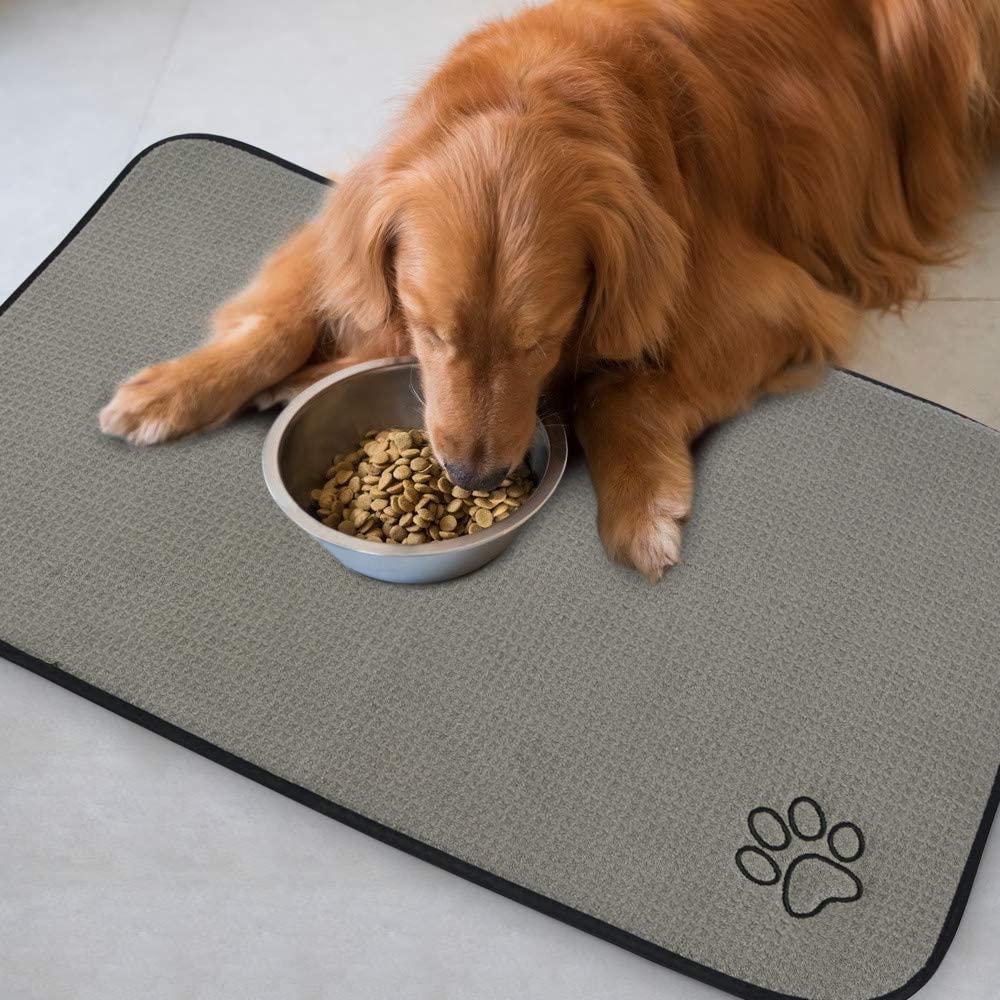 1 PCS Bathroom Absorbent Mat Dark Gray Absorbent Dog Mat For Food And Water  Bowl,Dog Water Bowl For Messy Drinkers - AliExpress