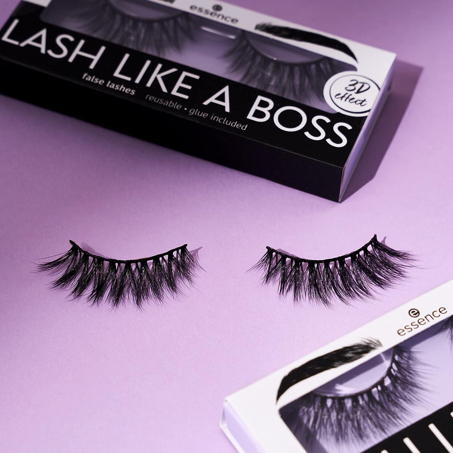 with Boss Oil | | (02 Lash Free Like & Alcohol Lash Free Lashes Cruelty A False From | Glue Reusable Long essence Parabens | 3D & Limitless) Lasting | Lashes Vegan