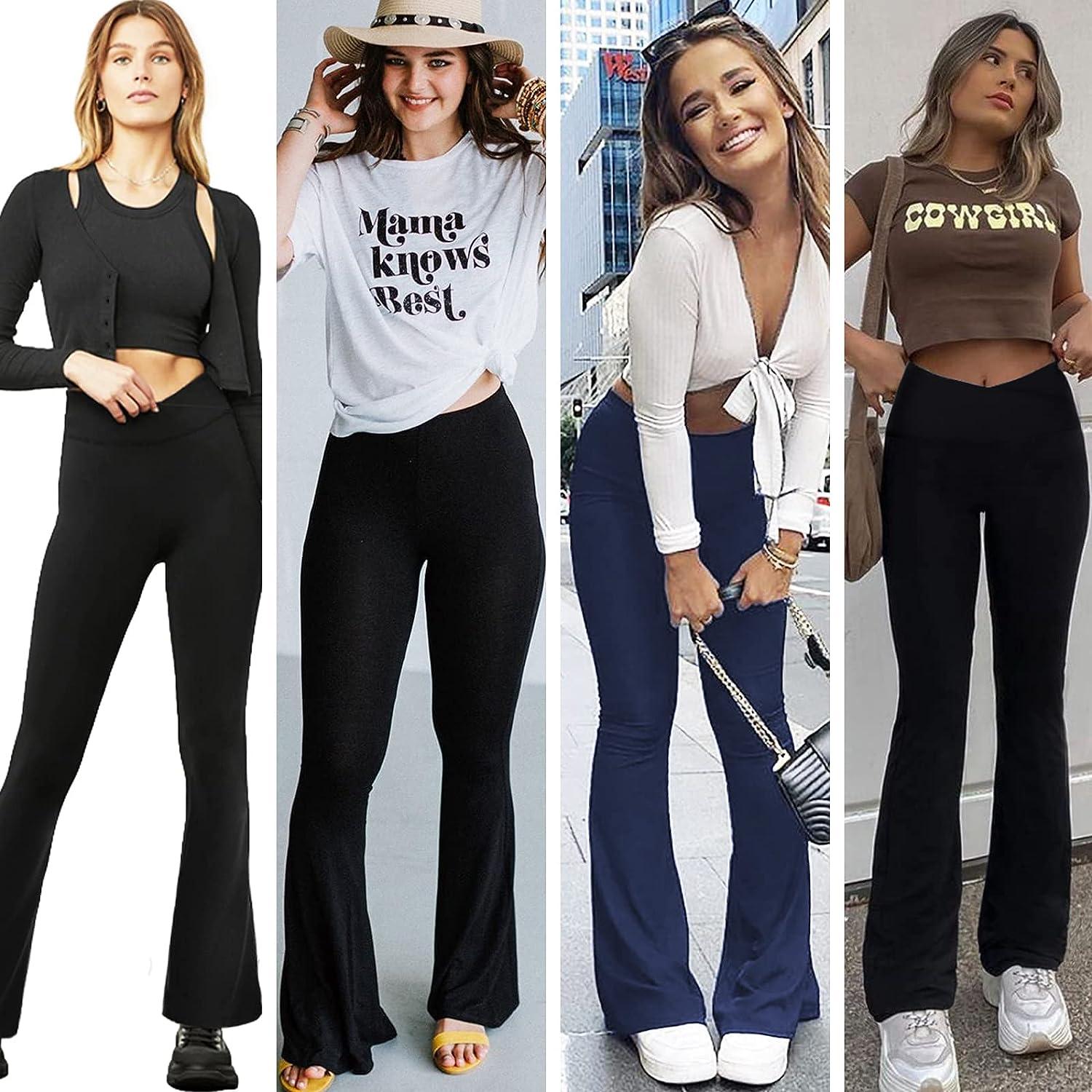 High Waist Flare Crossover Flare Leggings For Tall Women Perfect