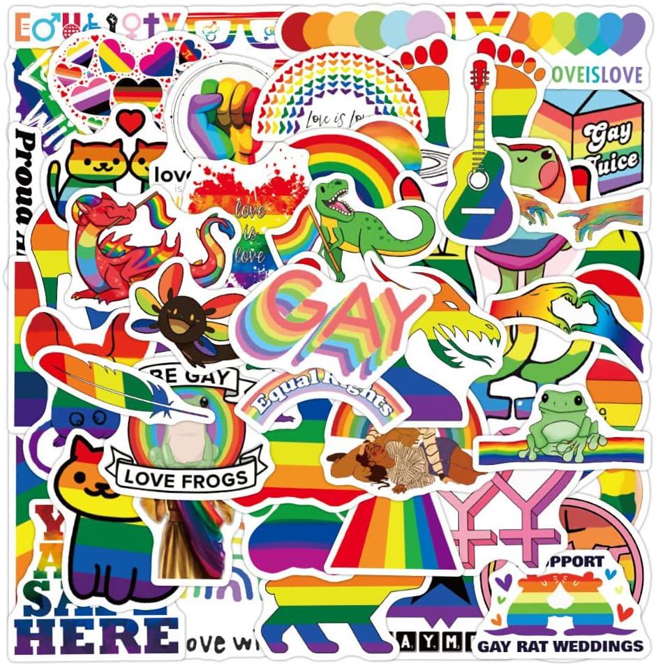 Gay Pride Stickers 50 PCS Rainbow Stickers For Sticker Packs In