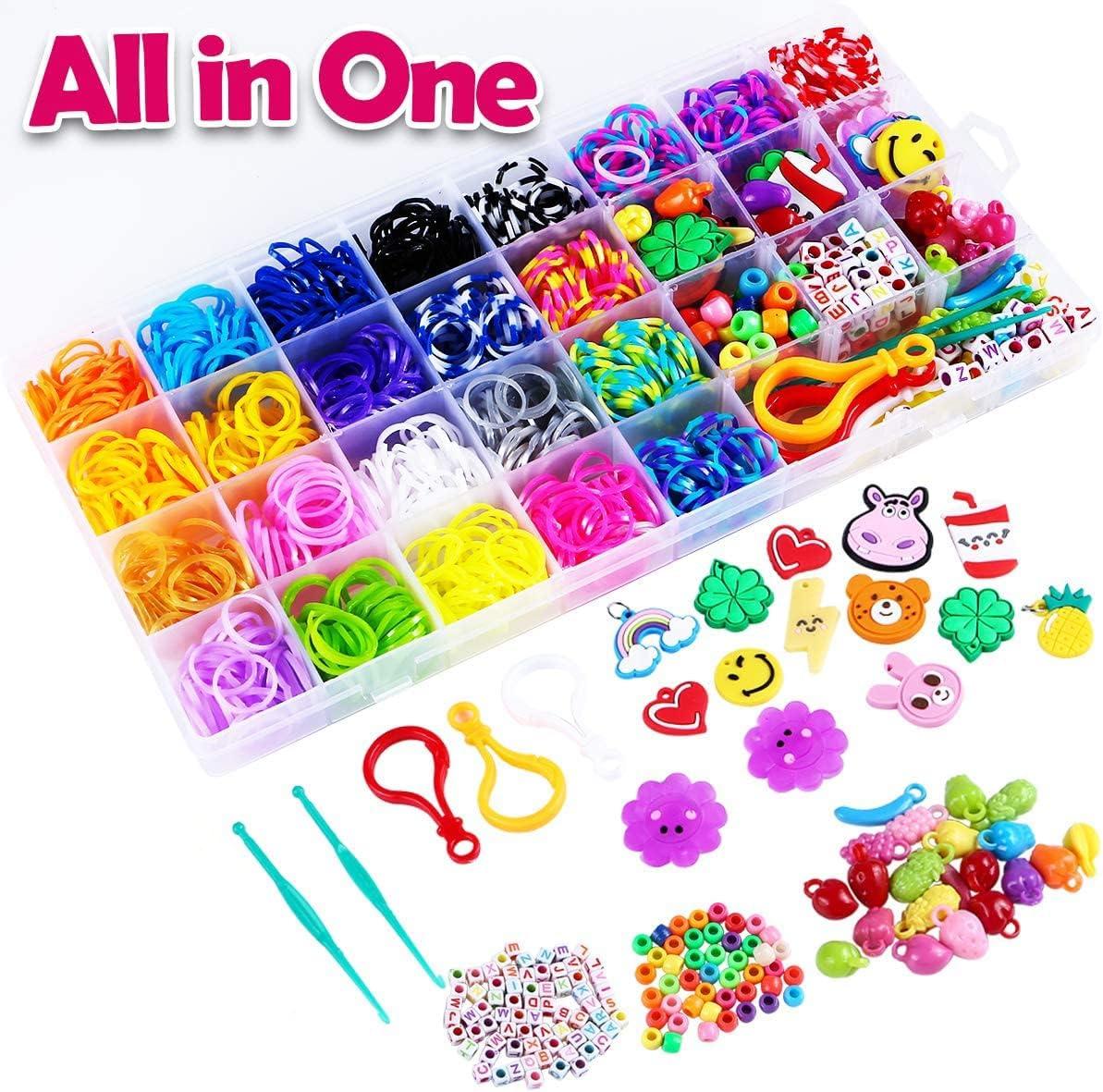 Sunny Days Entertainment Studio DIY Bracelet Loom | Girls Fashion Bracelet  Maker with 2200 Assorted Color Bands, 2 Attachable Looms, and Accessories