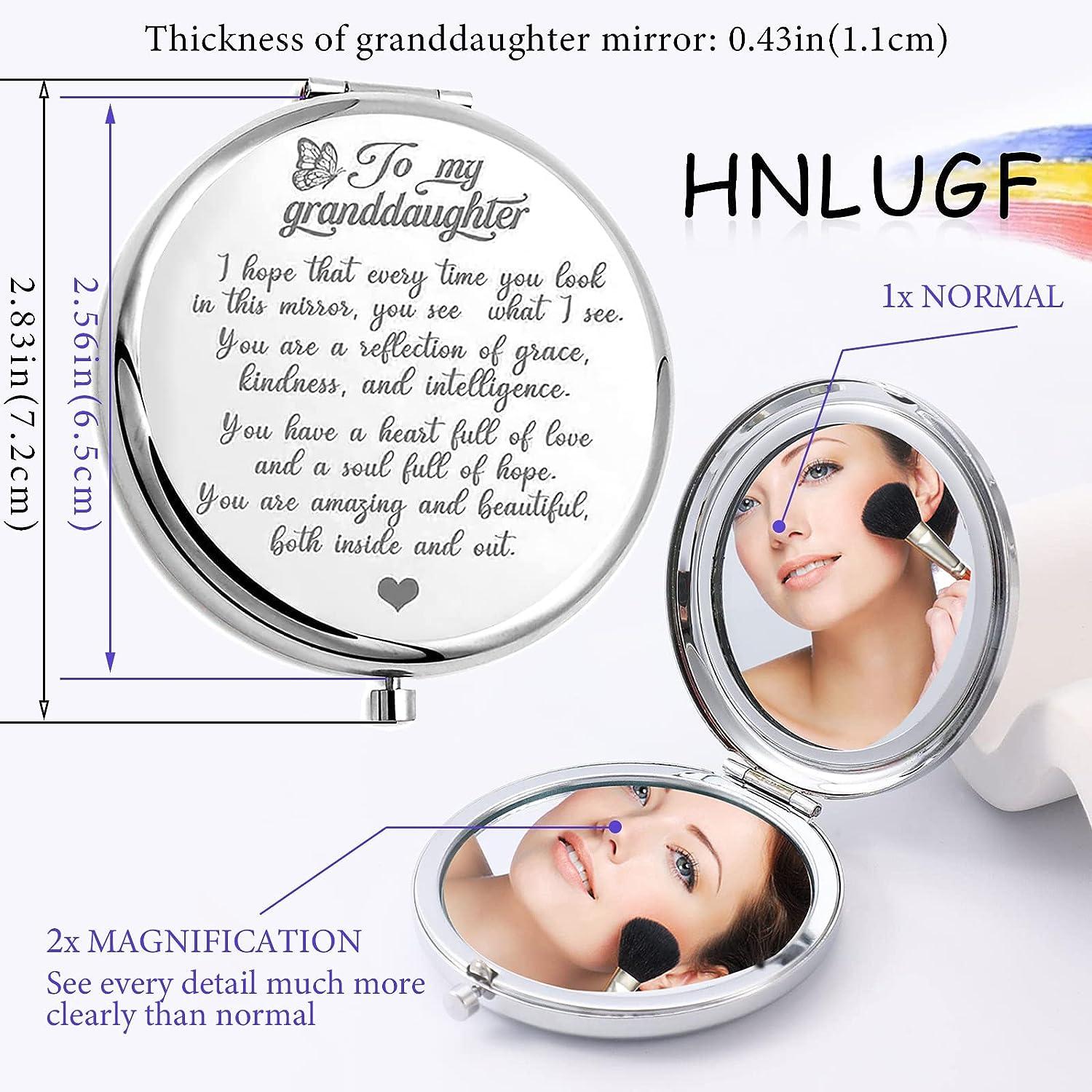  Granddaughter Gifts from Grandma and Grandpa Grammy to My  Granddaughter Makeup Compact Travel Mirror for Birthday Graduation  Christmas (Silver to My Granddaughter) : Beauty & Personal Care