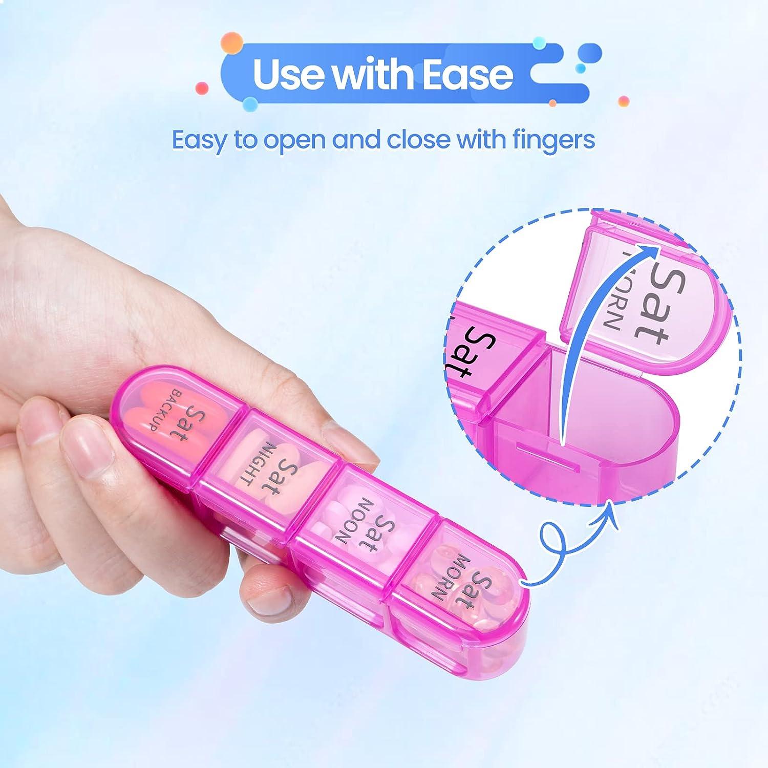 Zoksi Monthly Pill Organizer 4 Times a Day, One Month Pill Box