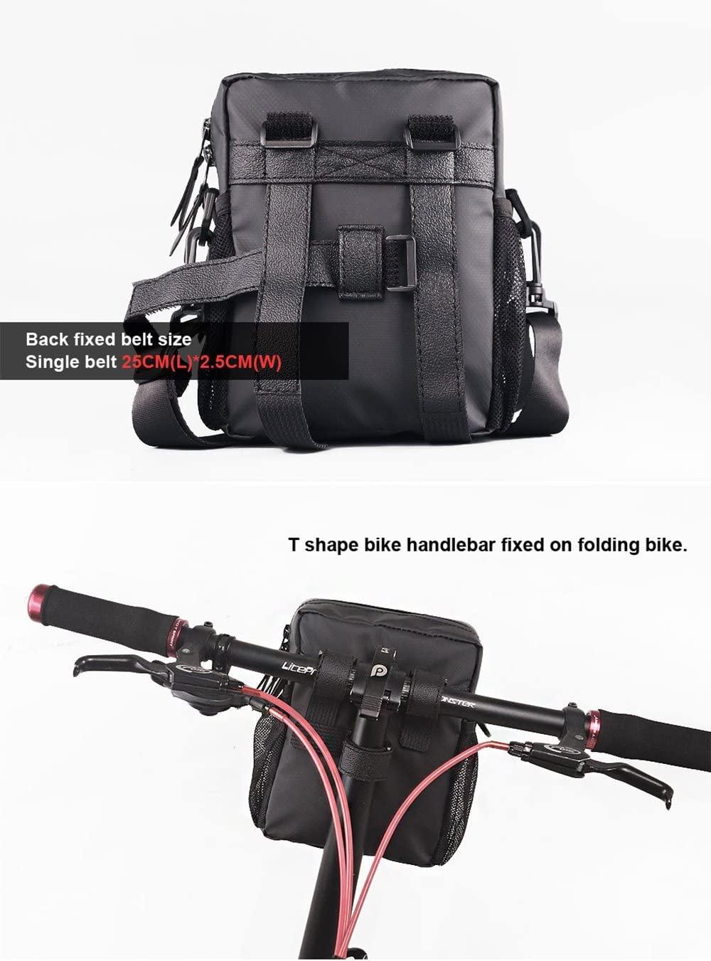 Rhinowalk Bike Handlebar Bag,Bike Front Bag Road Bike Bag Bike Frame Bag  Bike Basket Bag Bicycle Bag Professional Cycling Accessories Black