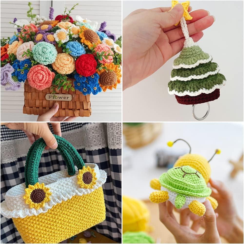 IMZAY 81 Pcs Crochet Kit, Crochet Hooks Yarn Set with 22 Crochet