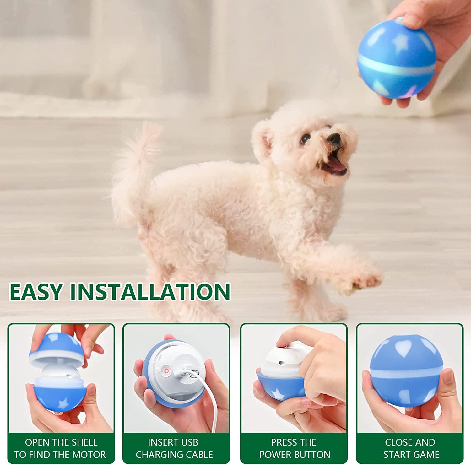 Saolife Interactive Dog Toys Dog Balls, Motion Activated Dog Toys, Wicked Ball, Automatic Moving Dog Ball Toys, Active Rolling Ball for Medium/Large