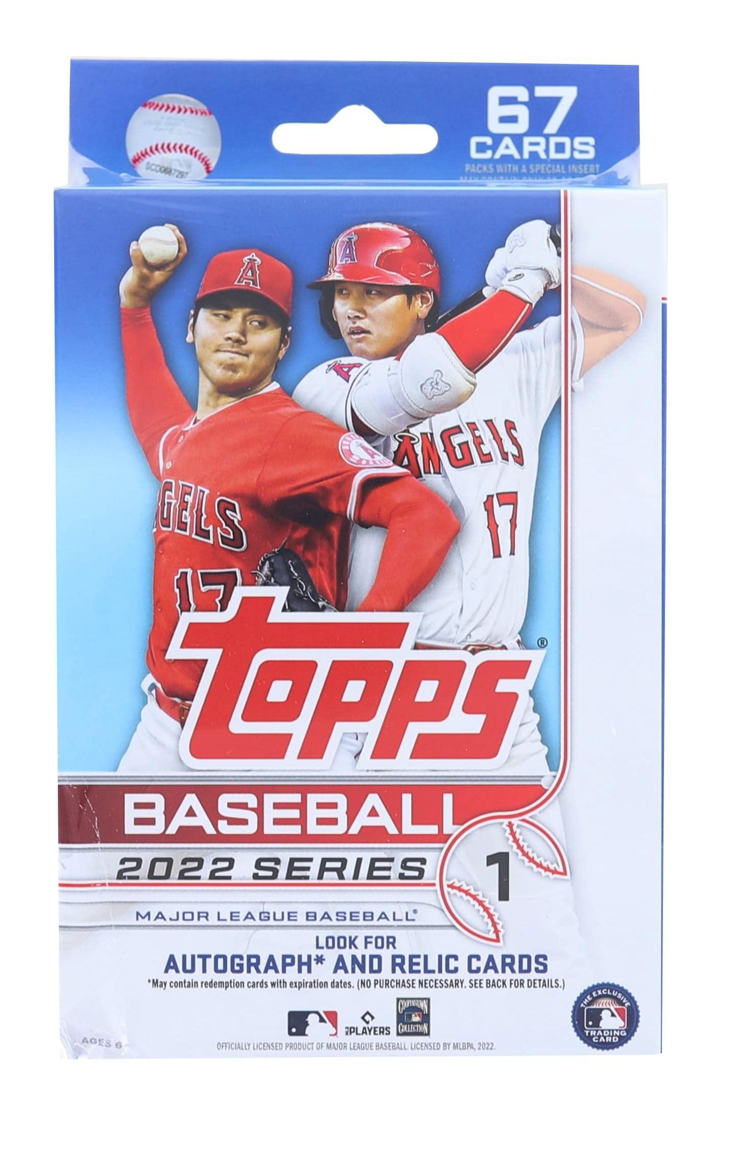 2022 Topps Series 1 Baseball Trading Cards Hanger Box (67 Cards)