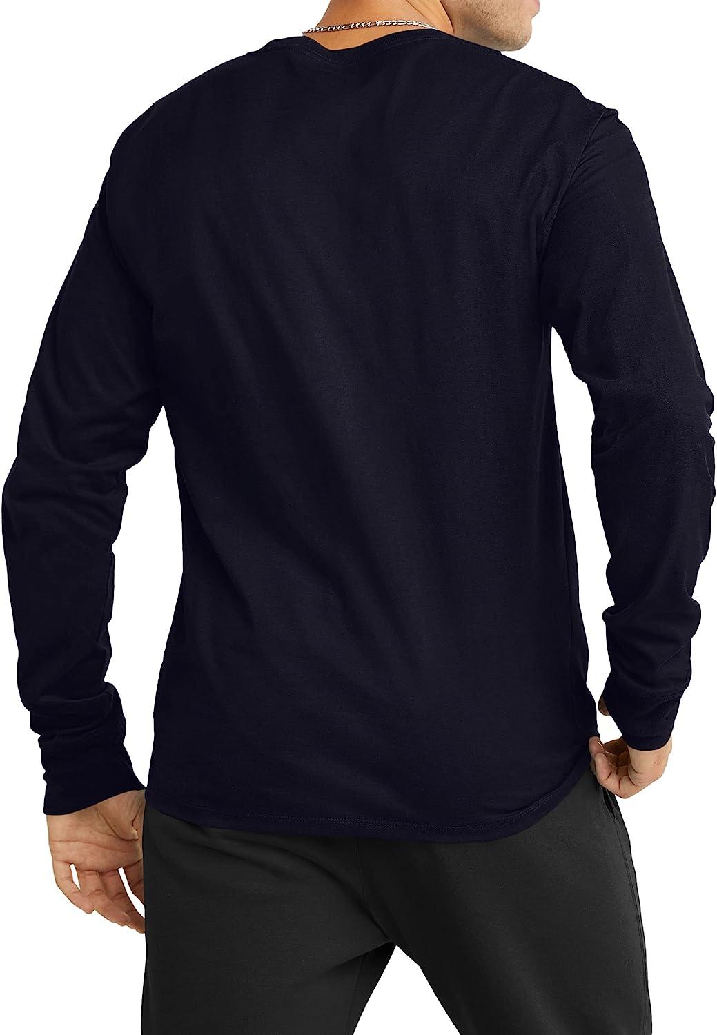 Champion Men\'s Shirts Sleeve Long Sleeve T Crewneck Sleeve Large Shirt, Long Men T Black Long Shirt, for