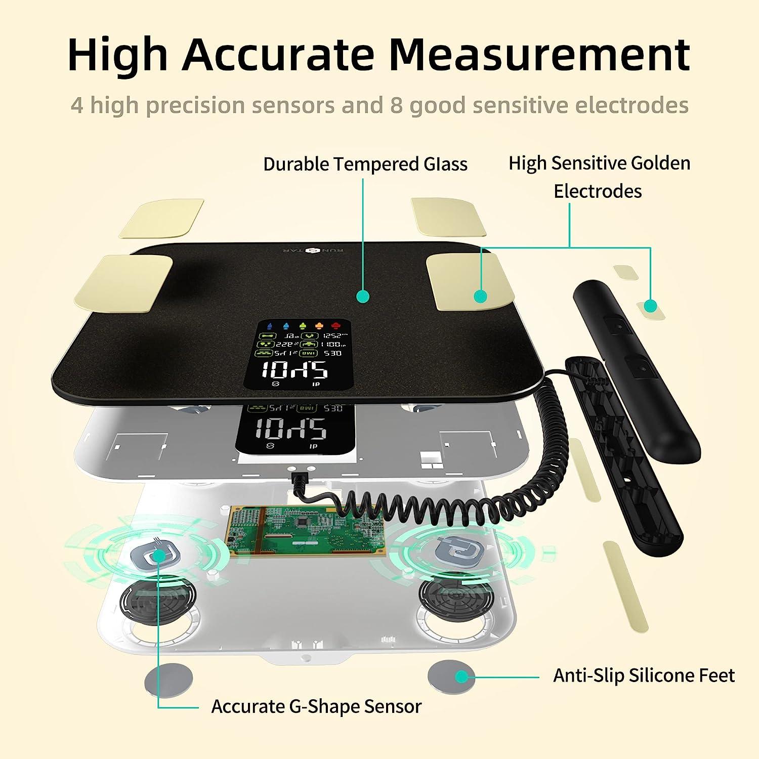 RunSTAR Smart Scale for Body Weight, Digital Bathroom Scale BMI